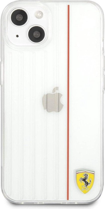 Ferrari iPhone 13 Backcover hoesje 3D Lines - Rood-Hoesjes-Ilumina Benelux