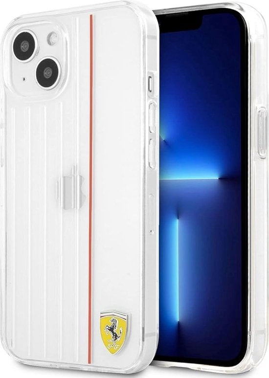 Ferrari iPhone 13 Backcover hoesje 3D Lines - Rood-Hoesjes-Ilumina Benelux