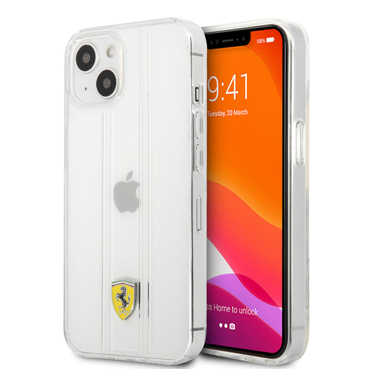 Ferrari iPhone 13 Backcover hoesje 3D Stripes - Transparant-Hoesjes-Ilumina Benelux