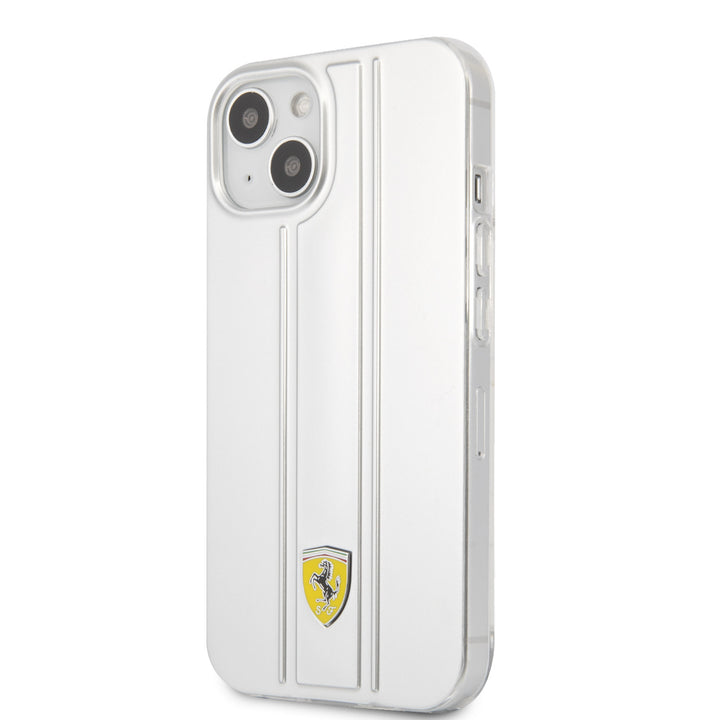 Ferrari iPhone 13 Backcover hoesje 3D Stripes - Zilver-Hoesjes-Ilumina Benelux
