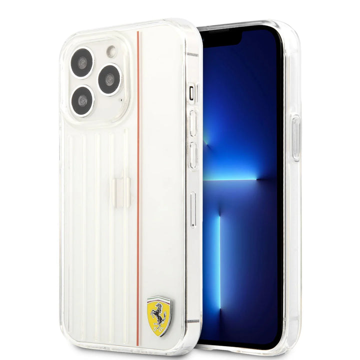 Ferrari iPhone 13 Pro Backcover hoesje 3D Lines - Rood-Hoesjes-Ilumina Benelux