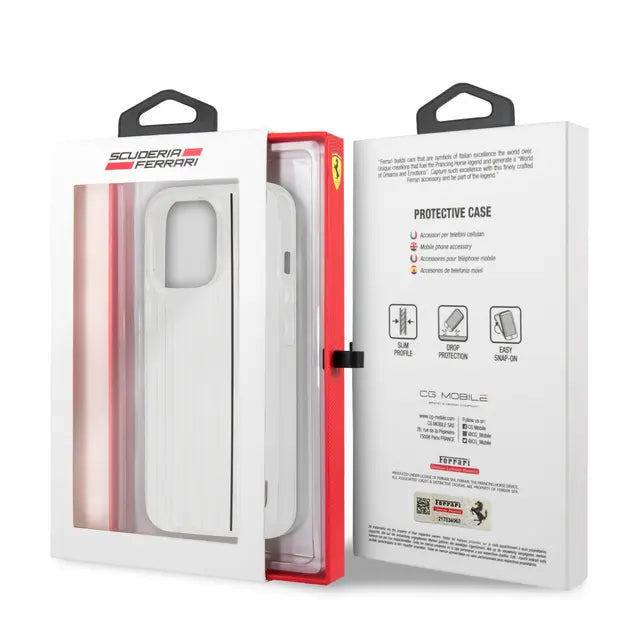 Ferrari iPhone 13 Pro Backcover hoesje 3D Lines - Zwart-Hoesjes-Ilumina Benelux