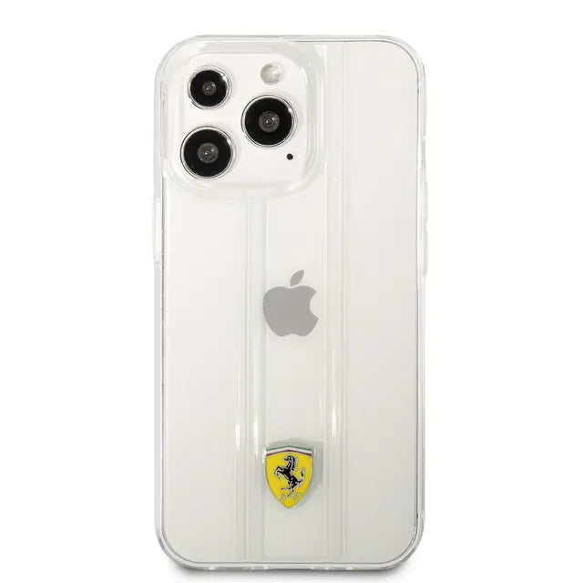 Ferrari iPhone 13 Pro Backcover hoesje 3D Stripes - Transparant-Hoesjes-Ilumina Benelux