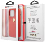 Ferrari iPhone 13 Pro Backcover hoesje Metal Logo - Rood-Hoesjes-Ilumina Benelux