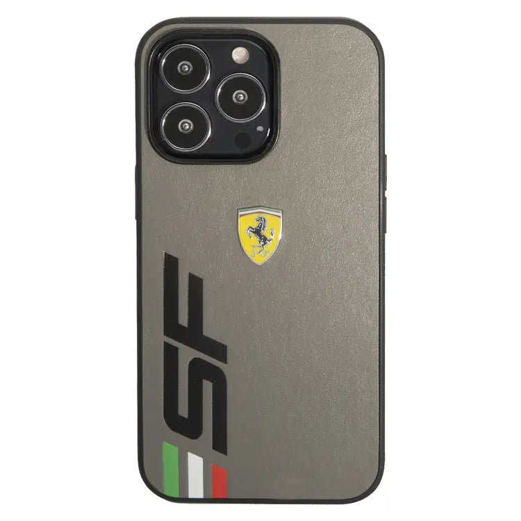Ferrari iPhone 13 Pro Backcover hoesje SF Logo - Grijs-Hoesjes-Ilumina Benelux