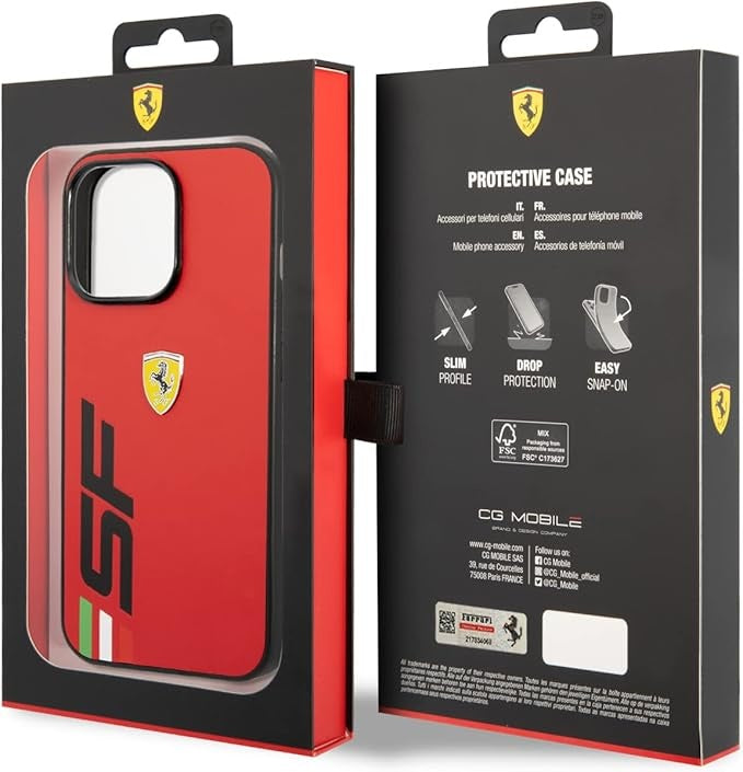 Ferrari iPhone 13 Pro Backcover hoesje SF Logo - Rood-Hoesjes-Ilumina Benelux