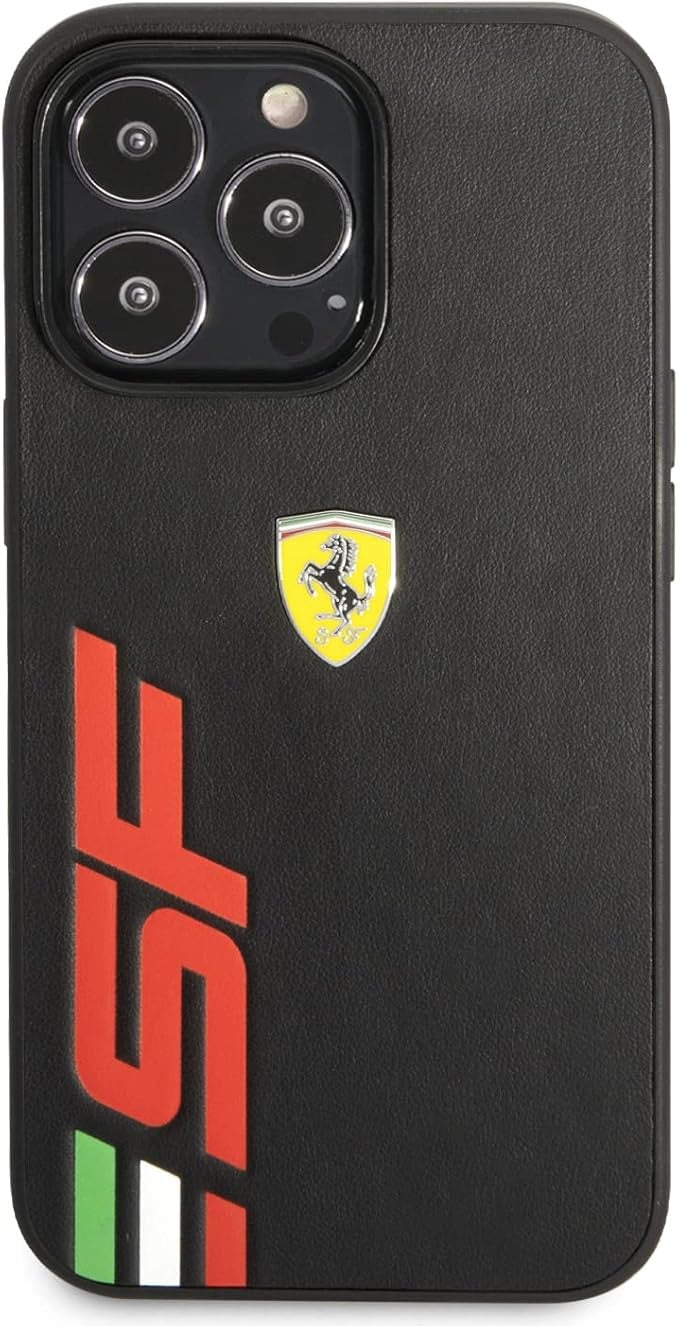 Ferrari iPhone 13 Pro Backcover hoesje SF Logo - Zwart-Hoesjes-Ilumina Benelux