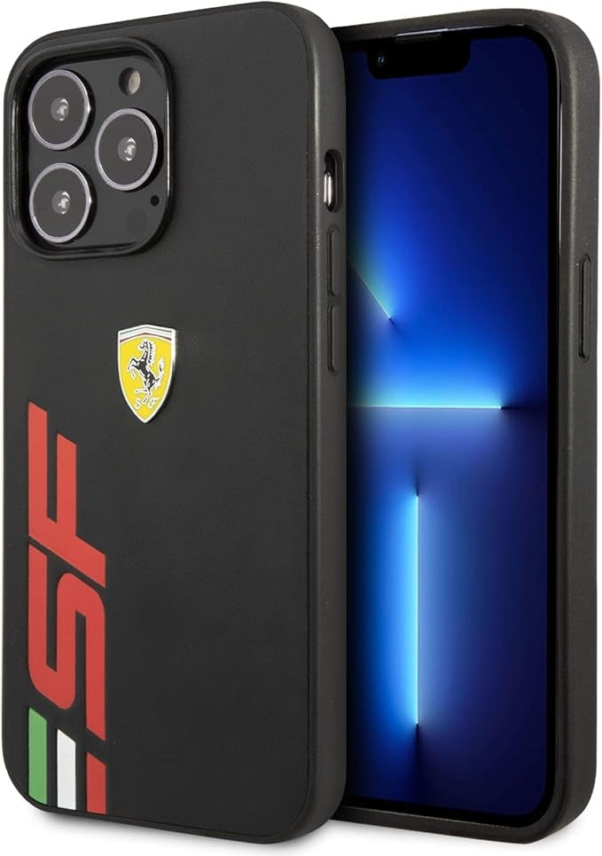 Ferrari iPhone 13 Pro Backcover hoesje SF Logo - Zwart-Hoesjes-Ilumina Benelux