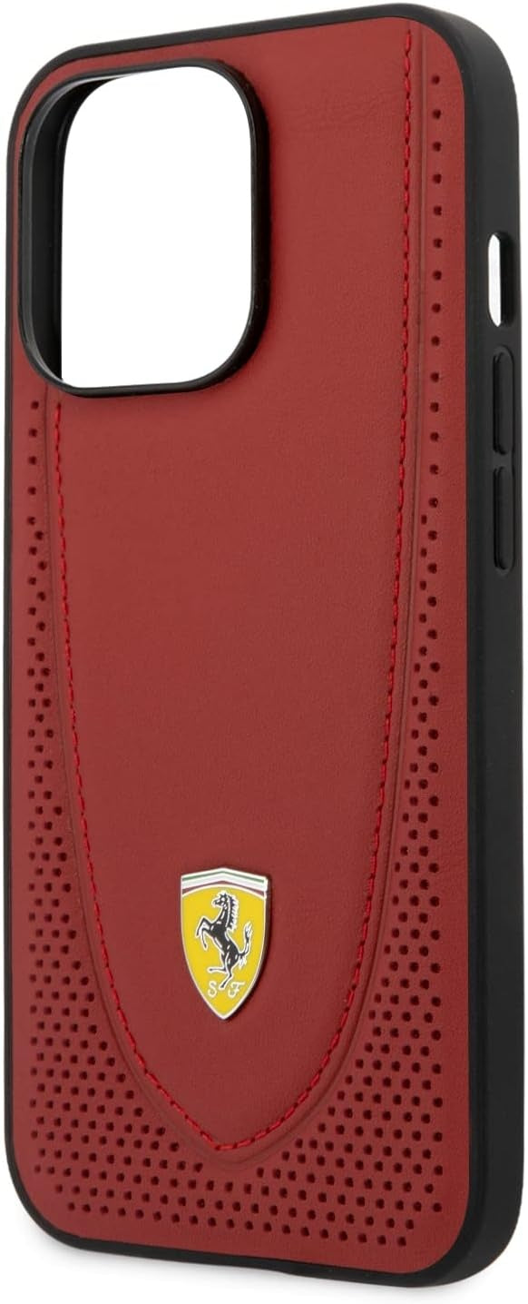 Ferrari iPhone 13 Pro Backcover hoesje Stiched - Rood-Hoesjes-Ilumina Benelux