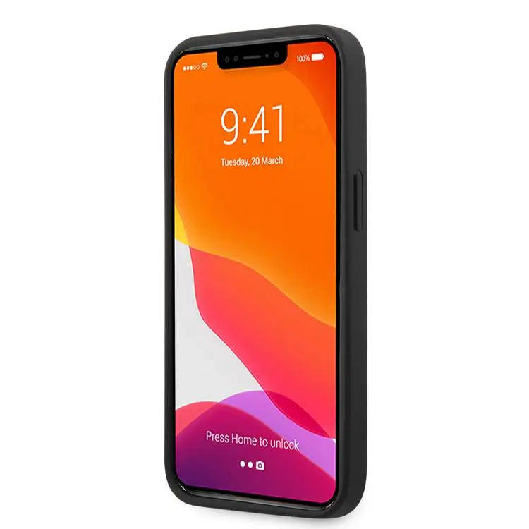 Ferrari iPhone 13 Pro Max Backcover hoesje Lines Grey - Geel-Hoesjes-Ilumina Benelux