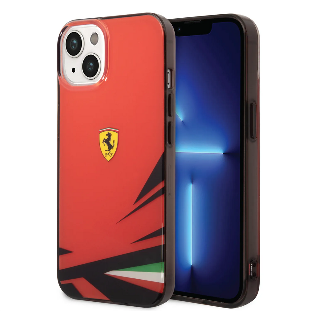 Ferrari iPhone 14 & 13 Backcover hoesje - Double Layer Print - Rood-Hoesjes-Ilumina Benelux