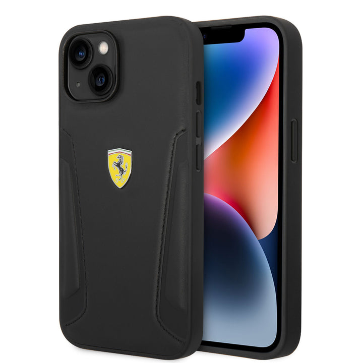 Ferrari iPhone 14 & 13 Backcover hoesje - Hot Stamp - Zwart-Hoesjes-Ilumina Benelux