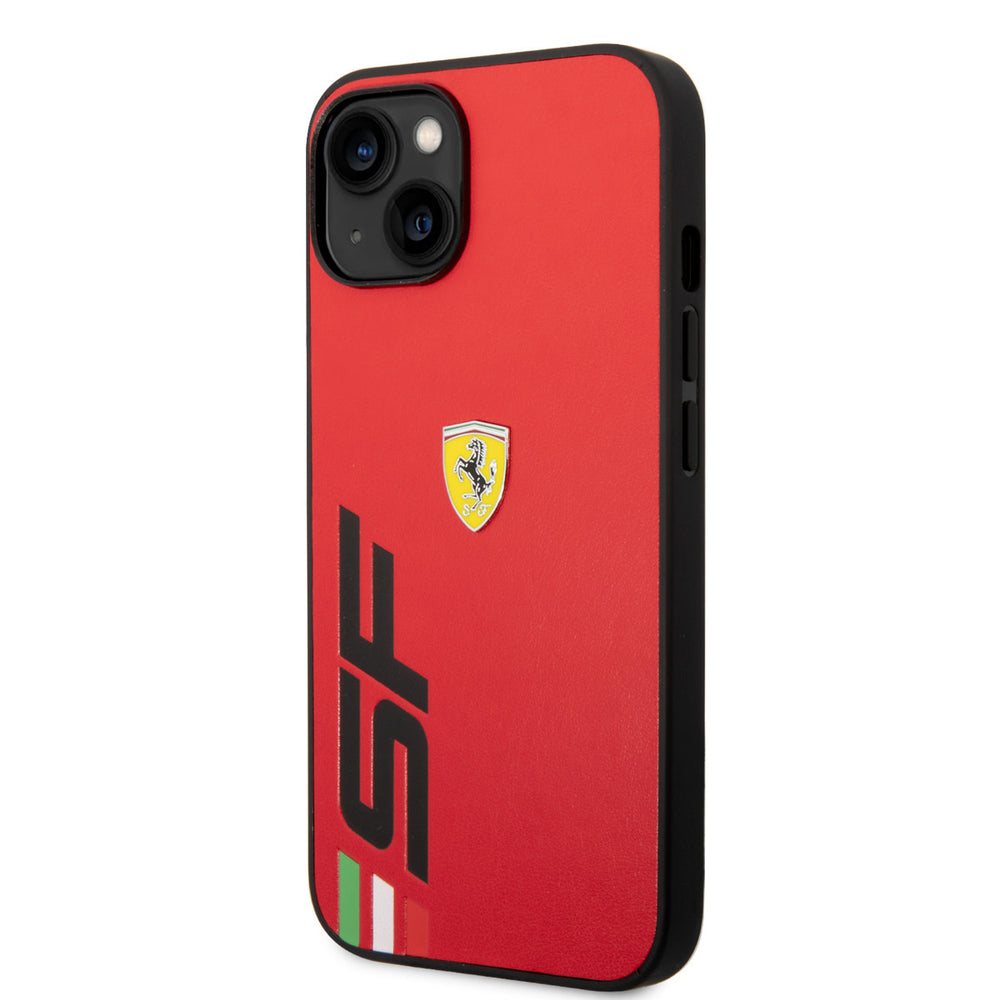 Ferrari iPhone 14 & 15 Plus Hardcase Backcover - Big SF Logo - Rood-Hoesjes-Ilumina Benelux