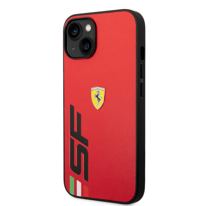 Ferrari iPhone 14 & 15 Plus Hardcase Backcover - Big SF Logo - Rood-Hoesjes-Ilumina Benelux
