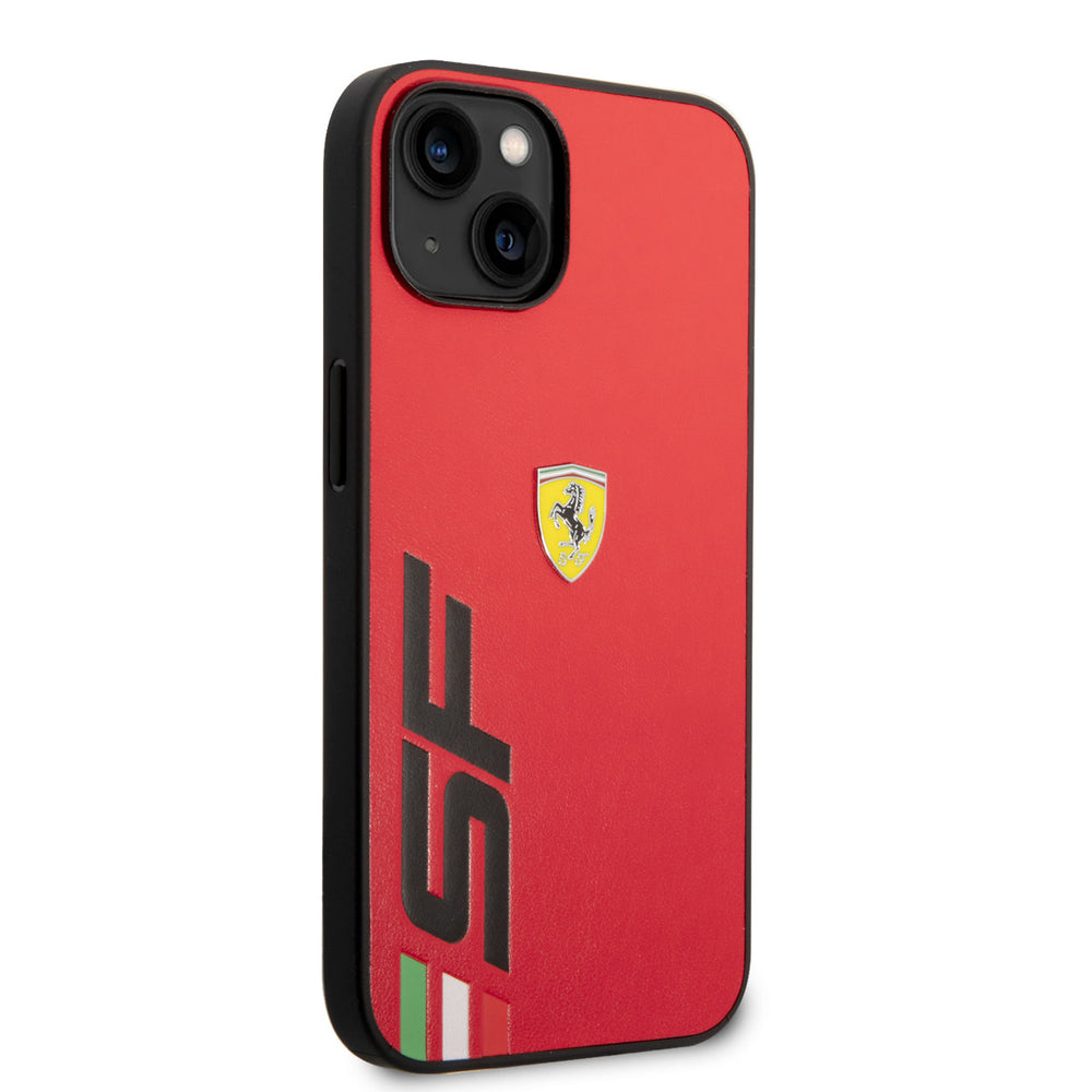 Ferrari iPhone 14 & 15 Plus Hardcase Backcover - Big SF Logo - Rood-Hoesjes-Ilumina Benelux