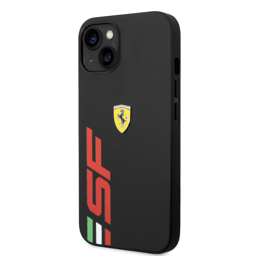 Ferrari iPhone 14 & 15 Plus Hardcase Backcover - Big SF Logo - Zwart-Hoesjes-Ilumina Benelux