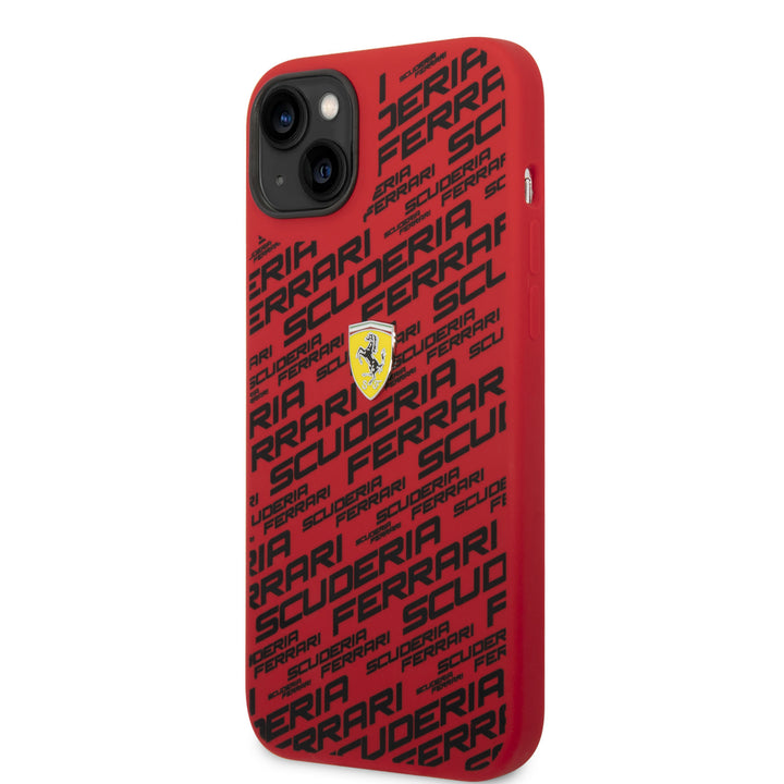 Ferrari iPhone 14 & 15 Plus Hardcase Backcover - Scuderia All-Over - Rood-Hoesjes-Ilumina Benelux