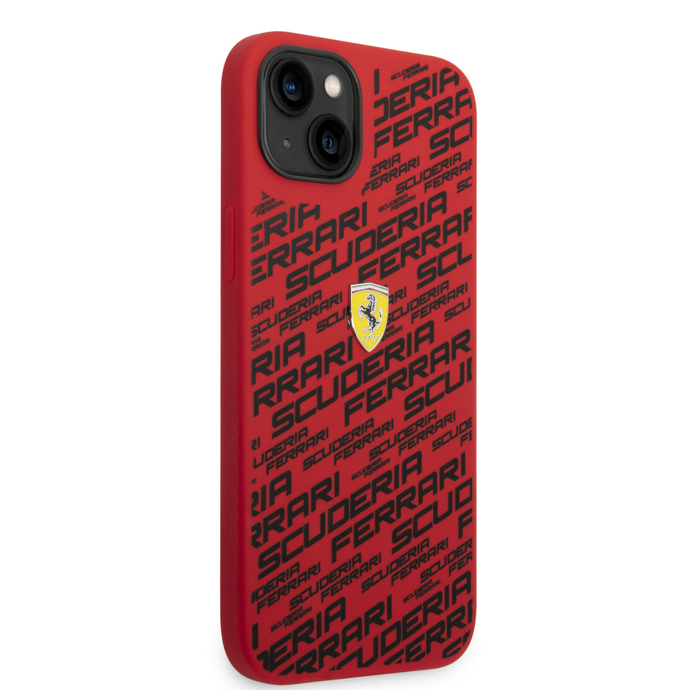 Ferrari iPhone 14 & 15 Plus Hardcase Backcover - Scuderia All-Over - Rood-Hoesjes-Ilumina Benelux