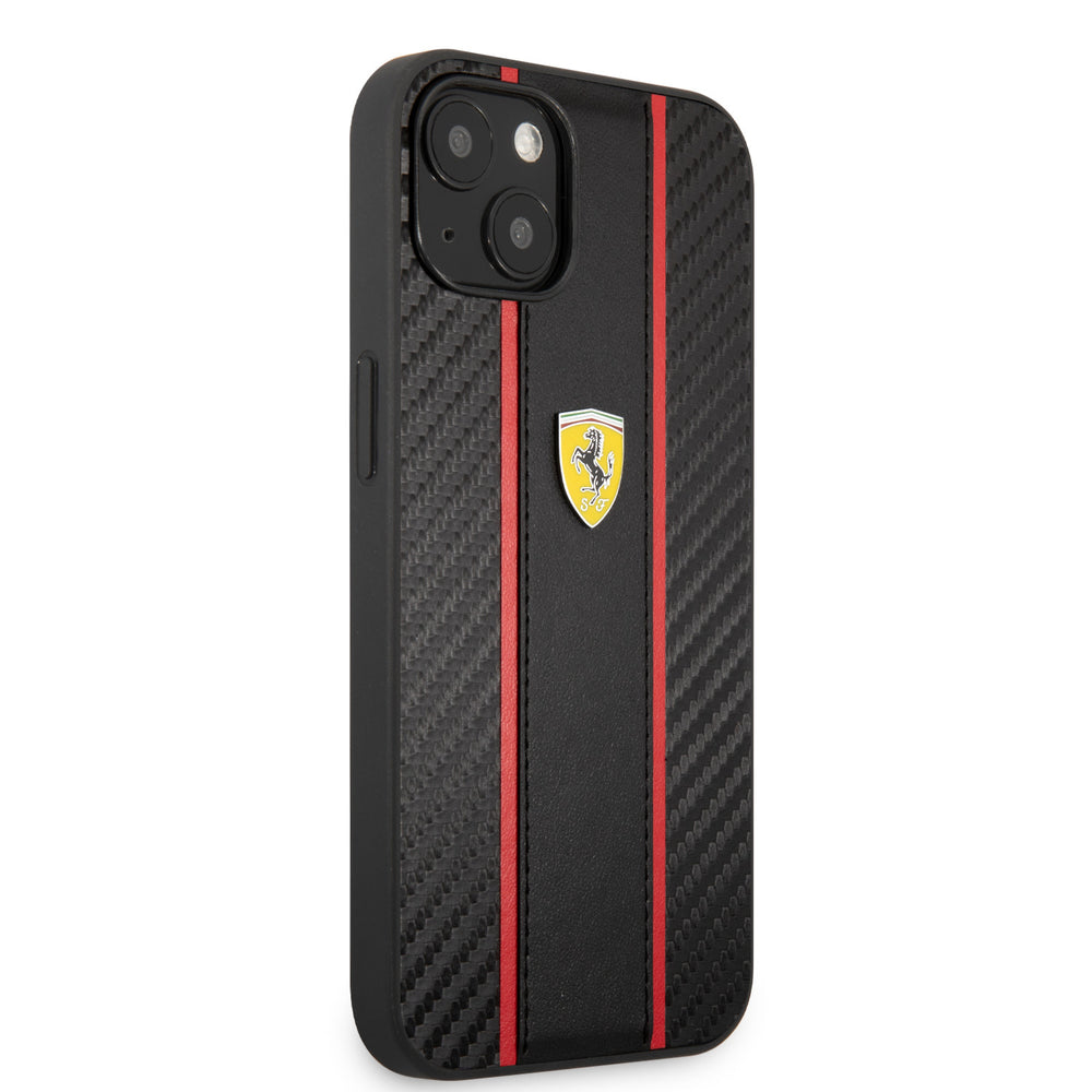 Ferrari iPhone 14 Plus Backcover hoesje Central Stripe - Zwart-Hoesjes-Ilumina Benelux