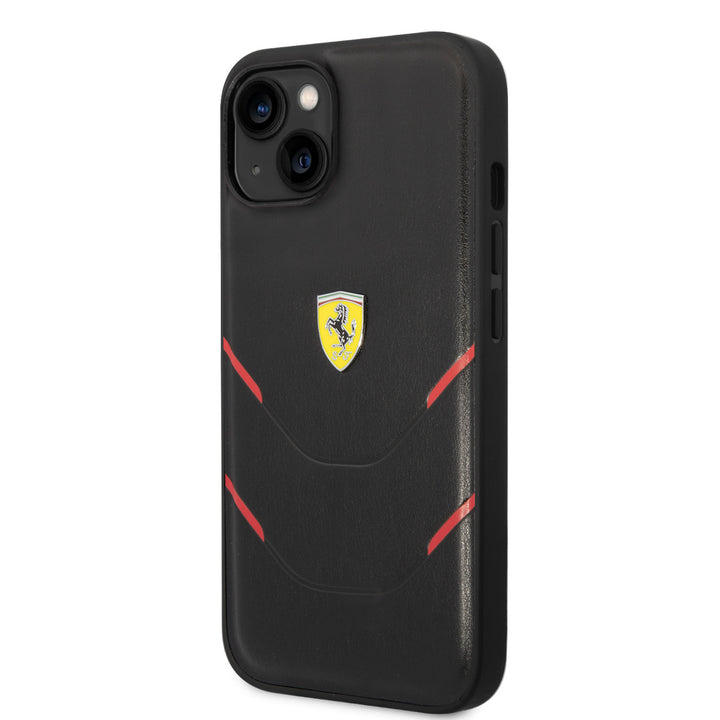 Ferrari iPhone 14 Plus Backcover hoesje Hot Stamp - Zwart-Hoesjes-Ilumina Benelux
