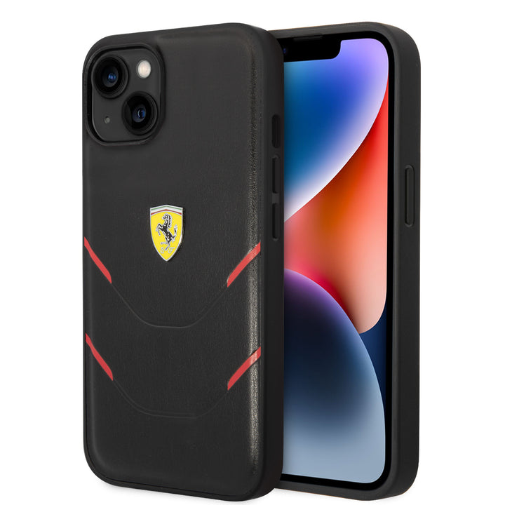 Ferrari iPhone 14 Plus Backcover hoesje Hot Stamp - Zwart-Hoesjes-Ilumina Benelux