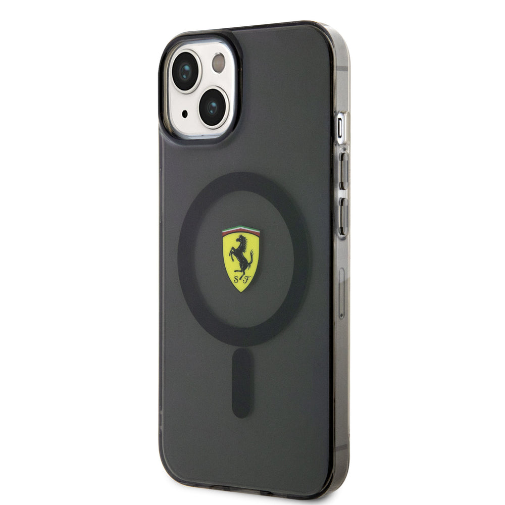 Ferrari iPhone 14 Plus Backcover hoesje Magsafe Translucent - Zwart-Hoesjes-Ilumina Benelux