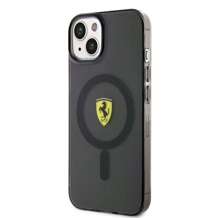 Ferrari iPhone 14 Plus Backcover hoesje Magsafe Translucent - Zwart-Hoesjes-Ilumina Benelux