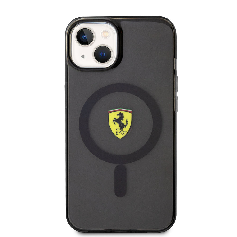 Ferrari iPhone 14 Plus Backcover hoesje Magsafe Translucent - Zwart-Hoesjes-Ilumina Benelux