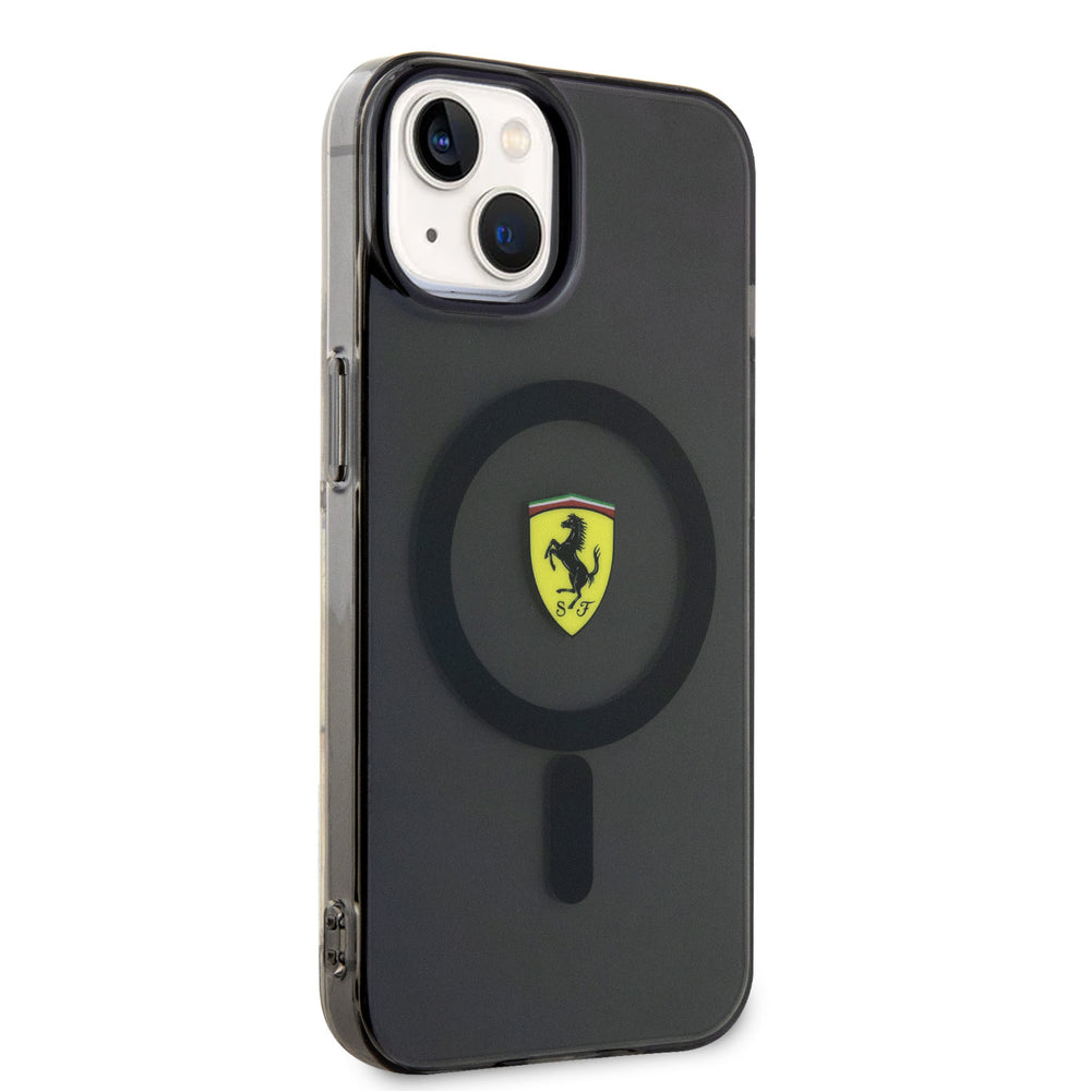 Ferrari iPhone 14 Plus Backcover hoesje Magsafe Translucent - Zwart-Hoesjes-Ilumina Benelux
