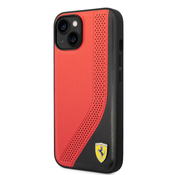 Ferrari iPhone 14 Plus Backcover hoesje Perforated - Rood-Hoesjes-Ilumina Benelux