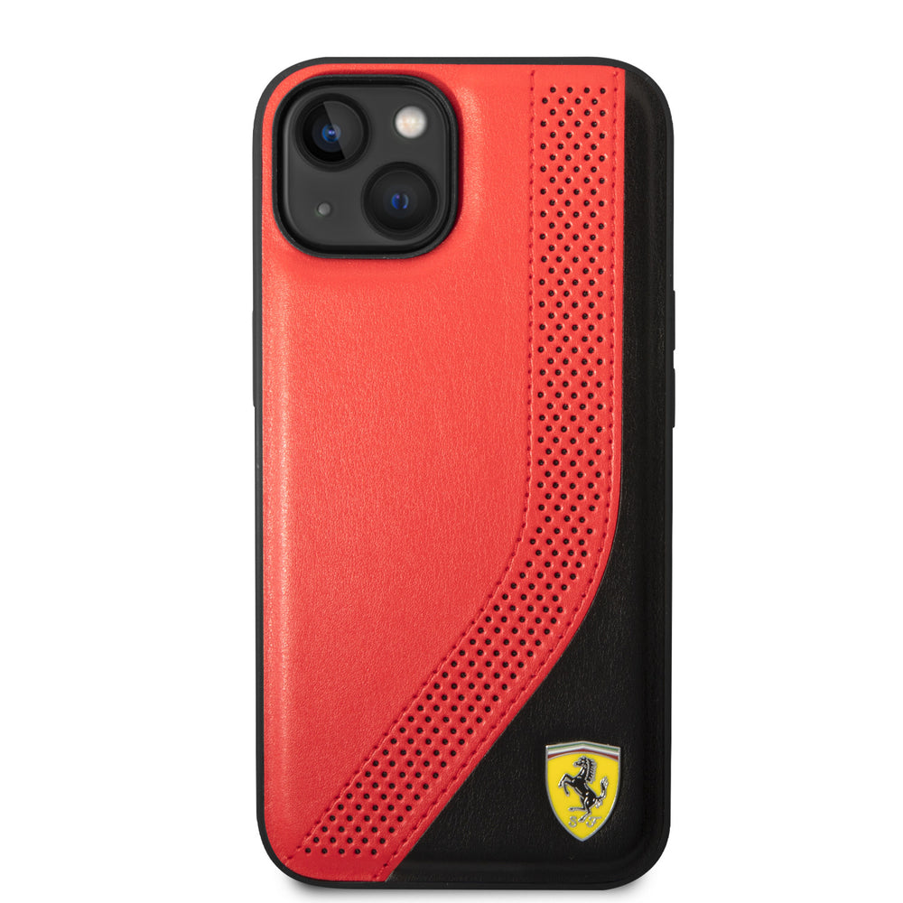 Ferrari iPhone 14 Plus Backcover hoesje Perforated - Rood-Hoesjes-Ilumina Benelux