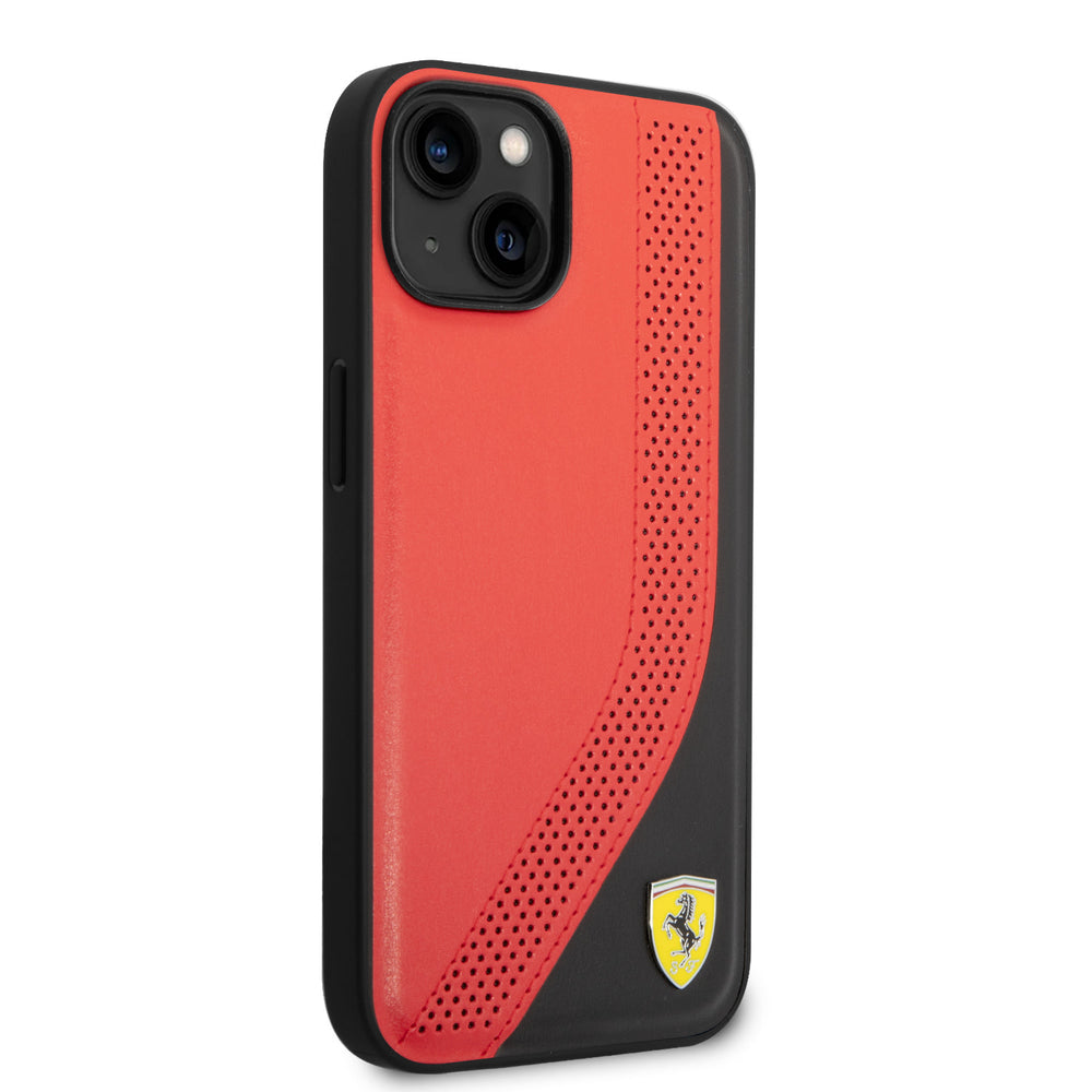Ferrari iPhone 14 Plus Backcover hoesje Perforated - Rood-Hoesjes-Ilumina Benelux