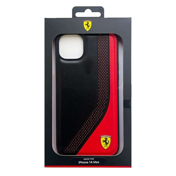 Ferrari iPhone 14 Plus Backcover hoesje Perforated - Zwart-Hoesjes-Ilumina Benelux