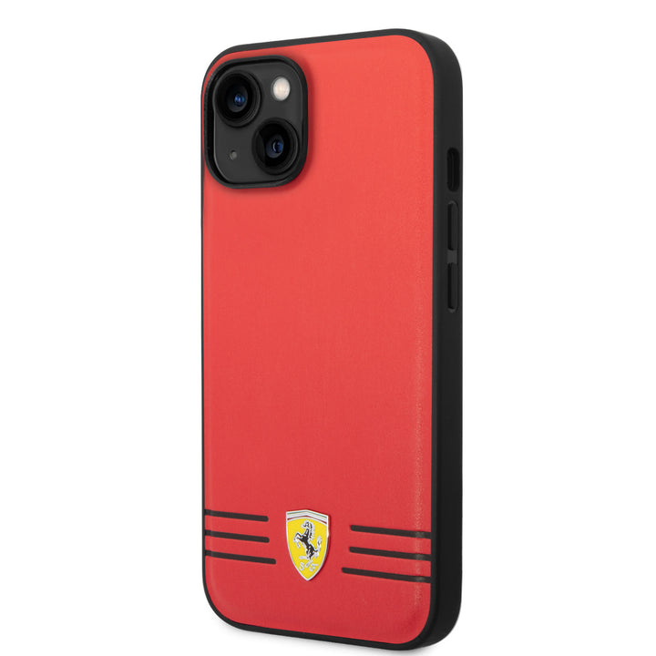 Ferrari iPhone 14 Plus Backcover hoesje Trio lines - Rood-Hoesjes-Ilumina Benelux