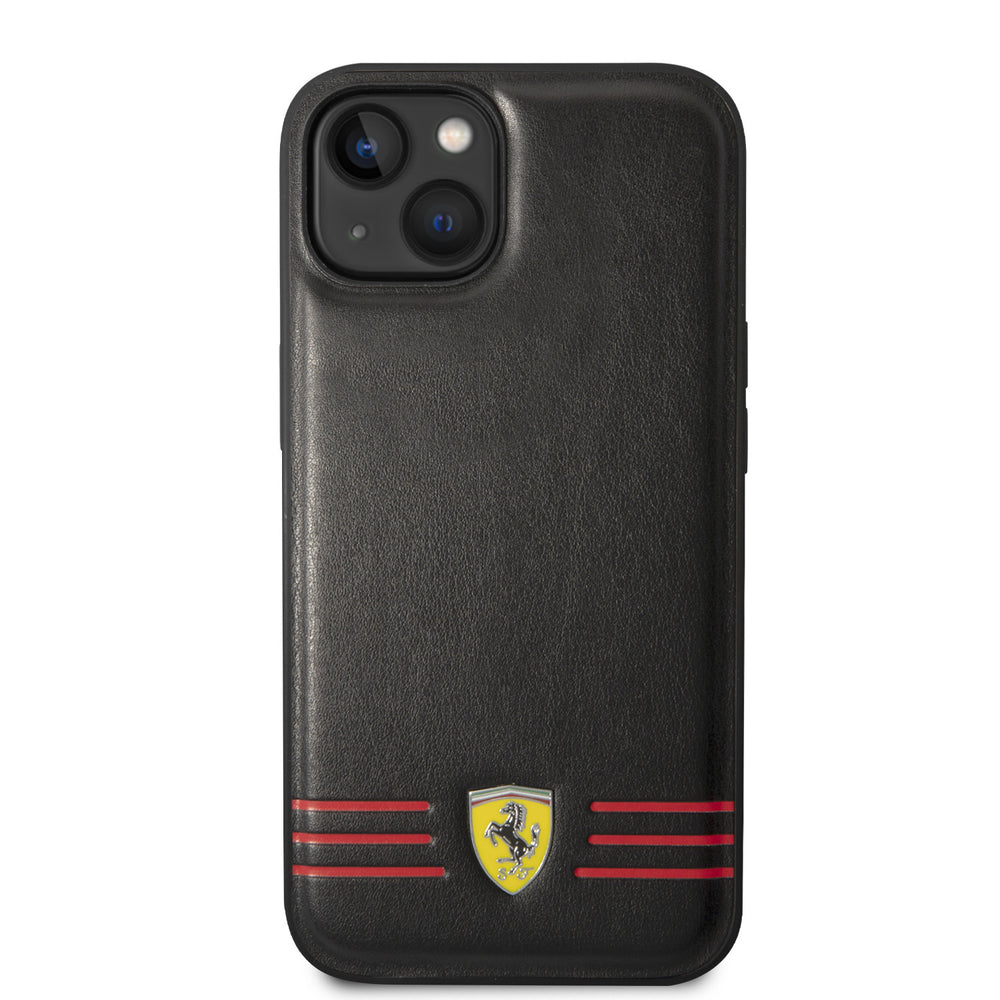 Ferrari iPhone 14 Plus Backcover hoesje Trio lines - Zwart-Hoesjes-Ilumina Benelux