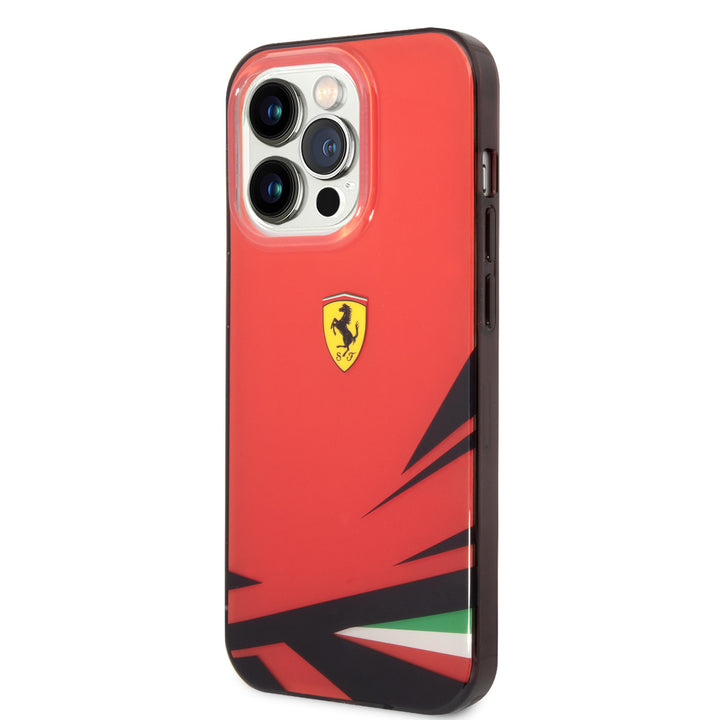 Ferrari iPhone 14 Pro Backcover hoesje - Double Layer Print - Rood-Hoesjes-Ilumina Benelux