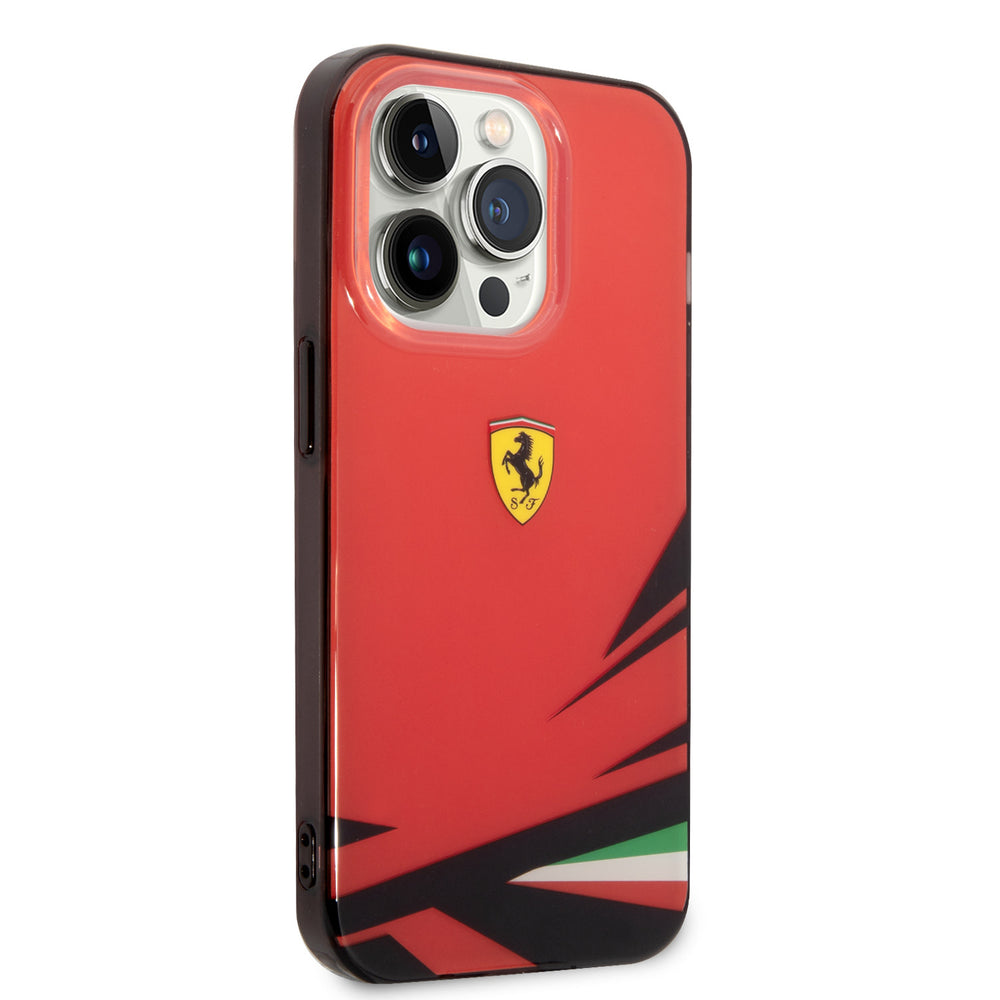 Ferrari iPhone 14 Pro Backcover hoesje - Double Layer Print - Rood-Hoesjes-Ilumina Benelux