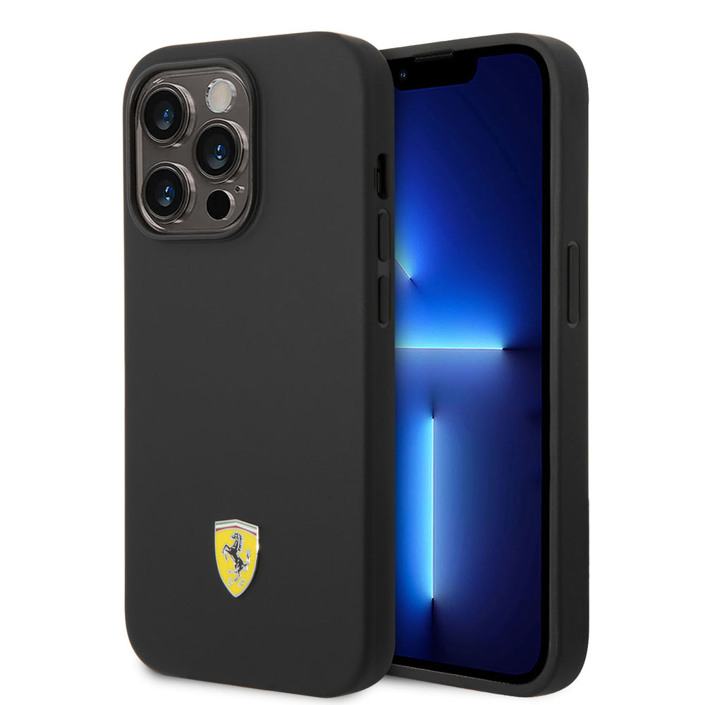 Ferrari iPhone 14 Pro Backcover hoesje - Zwart-Hoesjes-Ilumina Benelux