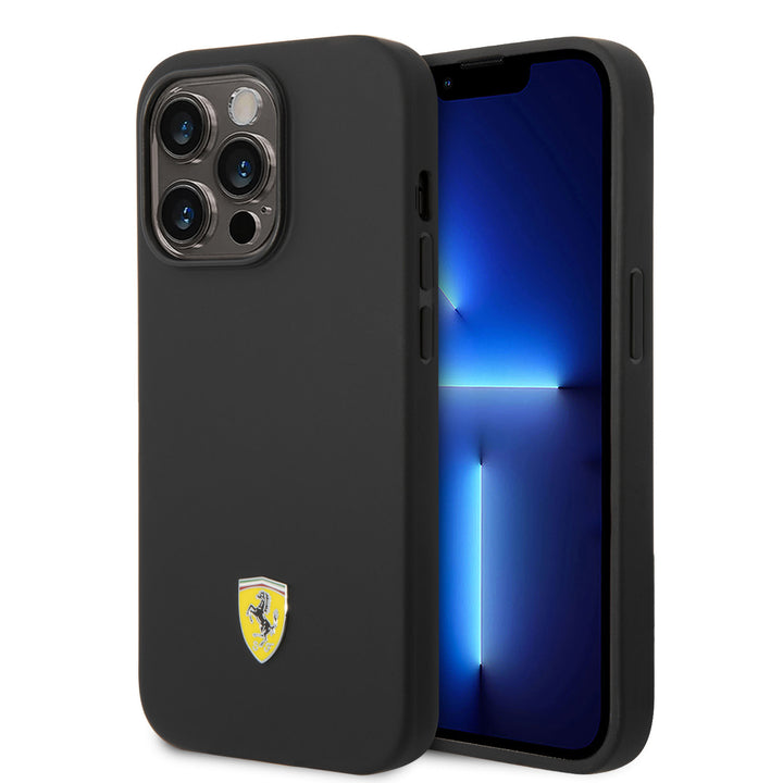 Ferrari iPhone 14 Pro Backcover hoesje - Zwart-Hoesjes-Ilumina Benelux