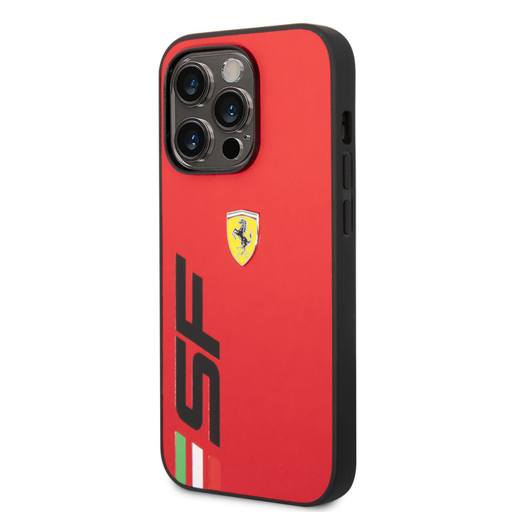 Ferrari iPhone 14 Pro Hardcase Backcover - Big SF Logo - Rood-Hoesjes-Ilumina Benelux