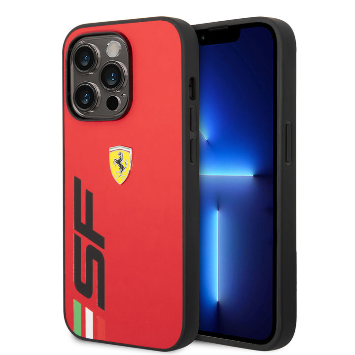 Ferrari iPhone 14 Pro Hardcase Backcover - Big SF Logo - Rood-Hoesjes-Ilumina Benelux