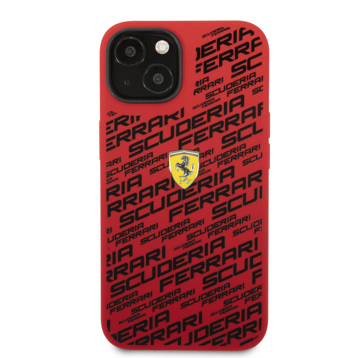 Ferrari iPhone 14 Pro Hardcase Backcover - Scuderia All-Over - Rood-Hoesjes-Ilumina Benelux