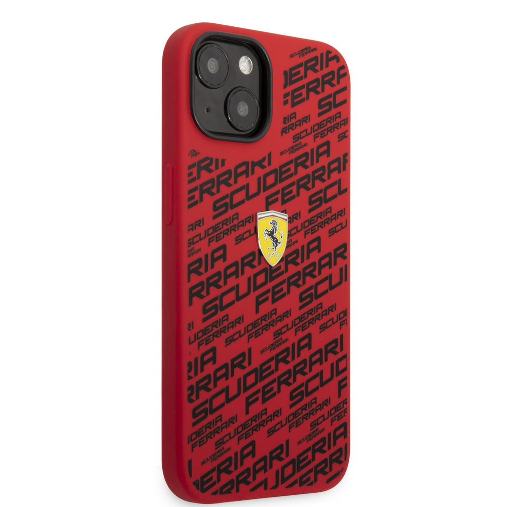 Ferrari iPhone 14 Pro Hardcase Backcover - Scuderia All-Over - Rood-Hoesjes-Ilumina Benelux