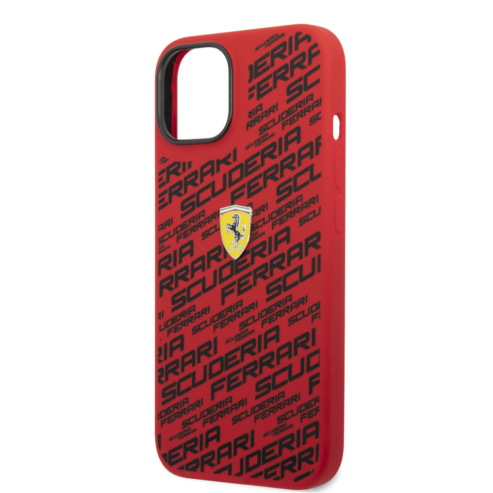 Ferrari iPhone 14 Pro Hardcase Backcover - Scuderia All-Over - Rood-Hoesjes-Ilumina Benelux