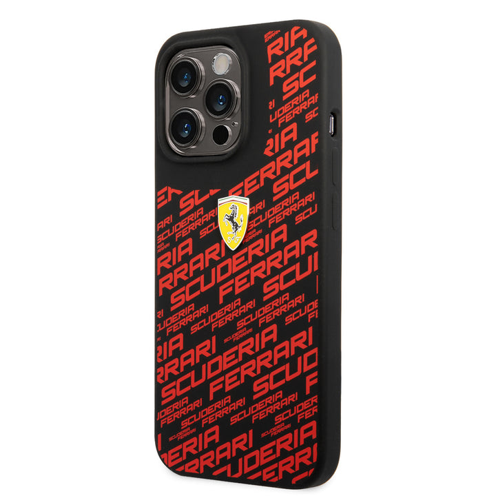 Ferrari iPhone 14 Pro Hardcase Backcover - Scuderia All-Over - Zwart-Hoesjes-Ilumina Benelux