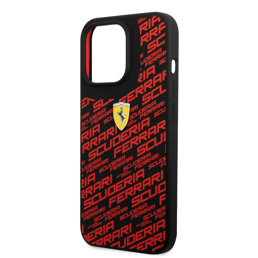 Ferrari iPhone 14 Pro Hardcase Backcover - Scuderia All-Over - Zwart-Hoesjes-Ilumina Benelux