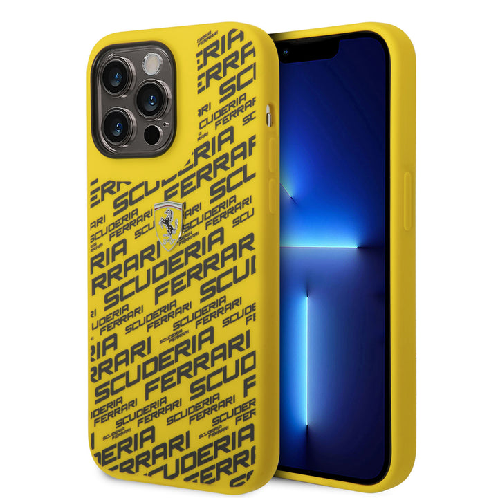 Ferrari iPhone 14 Pro Max Backcover hoesje Scuderia Yellow - Geel-Hoesjes-Ilumina Benelux