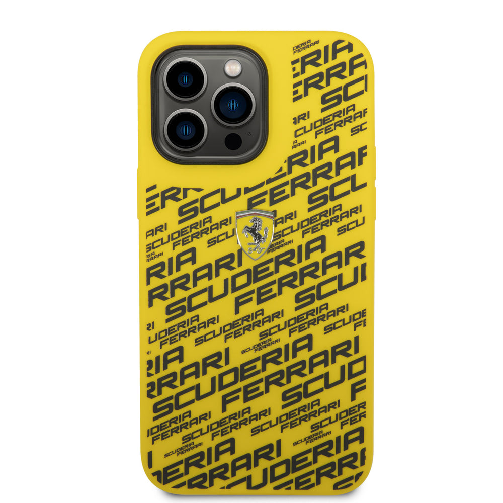 Ferrari iPhone 14 Pro Max Backcover hoesje Scuderia Yellow - Geel-Hoesjes-Ilumina Benelux