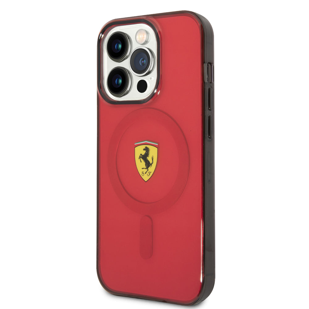 Ferrari iPhone 14 Pro Max Backcover hoesje Translucent Red - Rood-Hoesjes-Ilumina Benelux