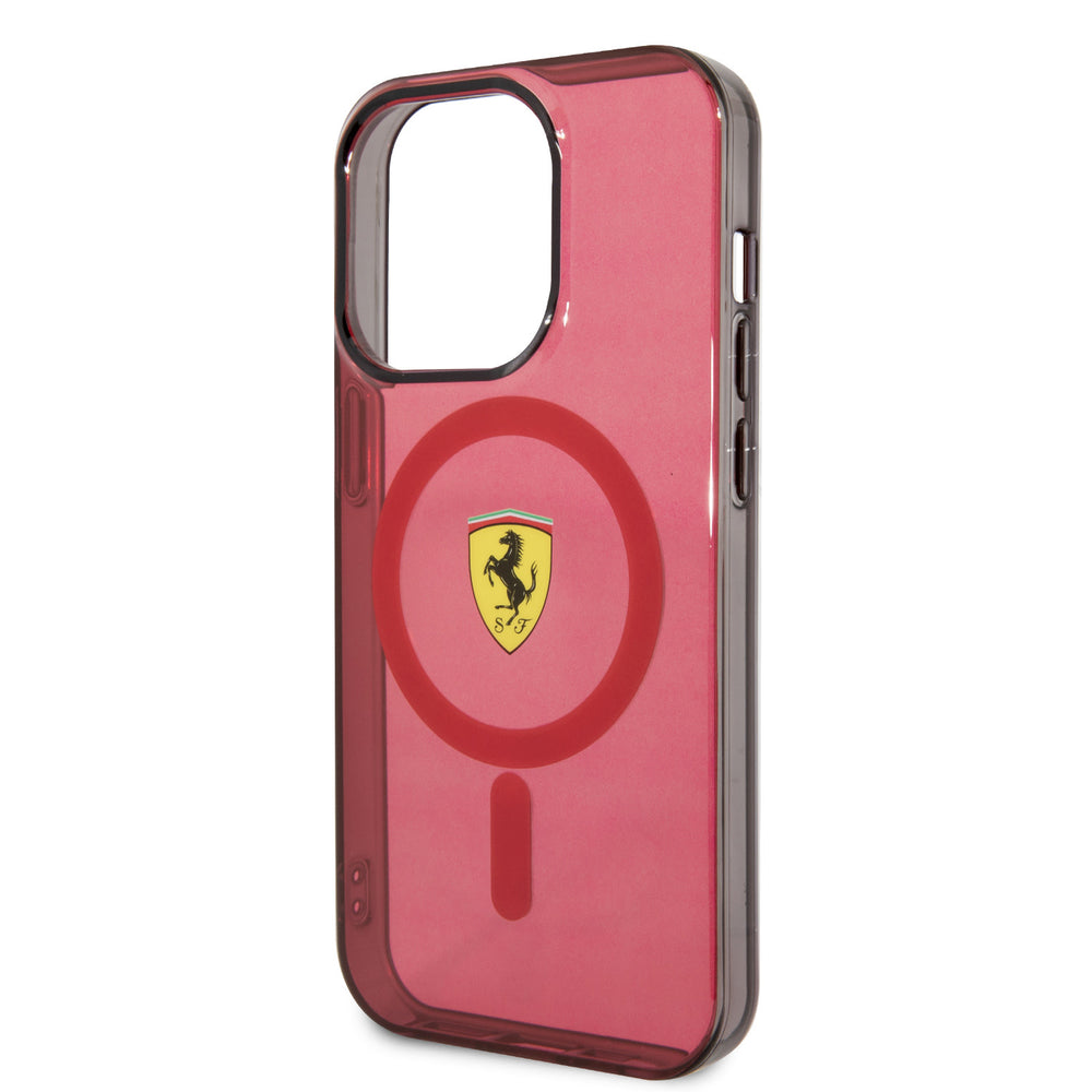 Ferrari iPhone 14 Pro Max Backcover hoesje Translucent Red - Rood-Hoesjes-Ilumina Benelux
